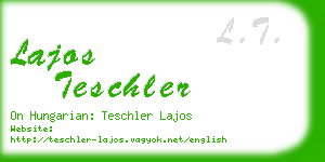 lajos teschler business card